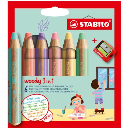 STABILO woody 3in1 6er ET/Pastell