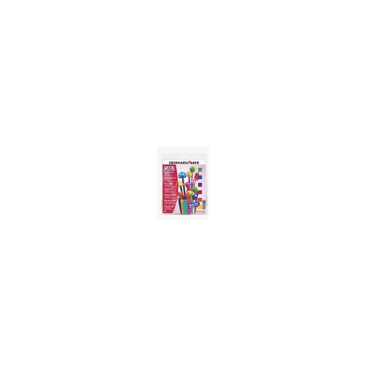 Fimo Soft Basic Set, 8 Farben, Halbblöcke à 25g