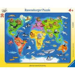 Ravensburger - Weltkarte mit Tieren