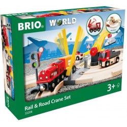 BRIO - Straßen und Schienen Kran Set