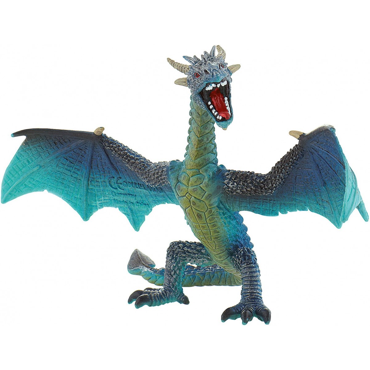 BULLYLAND - Figurine World - Fantasy - Drache fliegend türkis