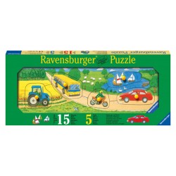 Ravensburger Puzzle - Holzpuzzle - Fahrzeuge und Boote, 5 Teile