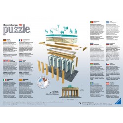 Ravensburger Spiel - 3D Vision Puzzle - Bauwerke - Brandenburger Tor, 324 Teile