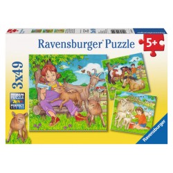 Ravensburger Puzzle - Meine Lieblingstiere, 3x49 Teile