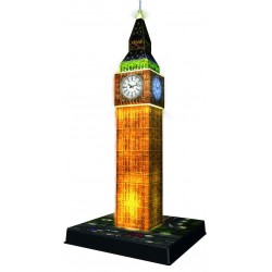 Ravensburger Spiel - 3D Puzzle - Big Ben bei Nacht, 216 Teile