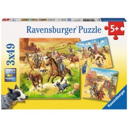 Ravensburger Puzzle - Im wilden Westen, 3x49 Teile