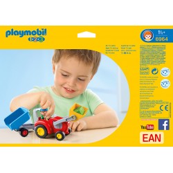 Playmobil® 6964 - 1 2 3 Playmobil® - Traktor mit Anhänger