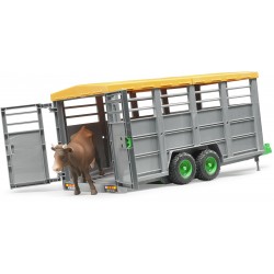 Bruder - Viehtransportanhänger mit 1 Kuh