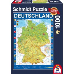 Schmidt Spiele - Puzzle - Deutschlandkarte, 1000 Teile