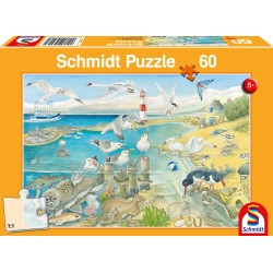 Schmidt Spiele - Puzzle - Tiere am Meer, 60 Teile