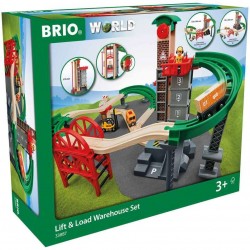 BRIO Bahn - Großes Lagerhaus-Set mit Aufzug