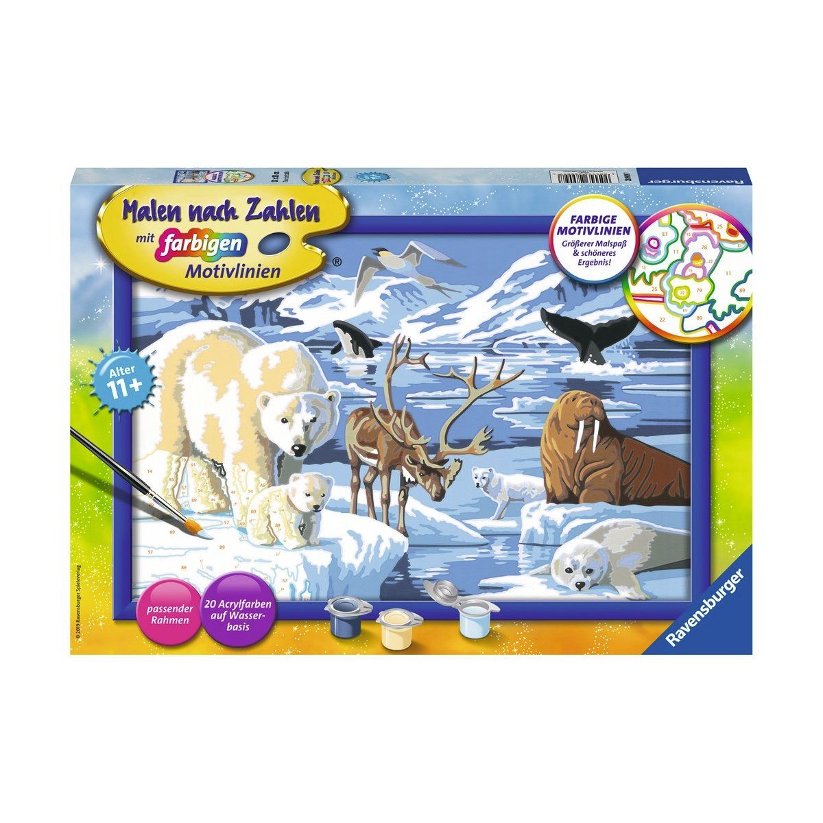 Ravensburger Spiel - Malen nach Zahlen - Tiere der Arktis