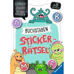 Ravensburger Buch - Lernen, Lachen, Selbermachen - Buchstaben-Sticker-Rätsel