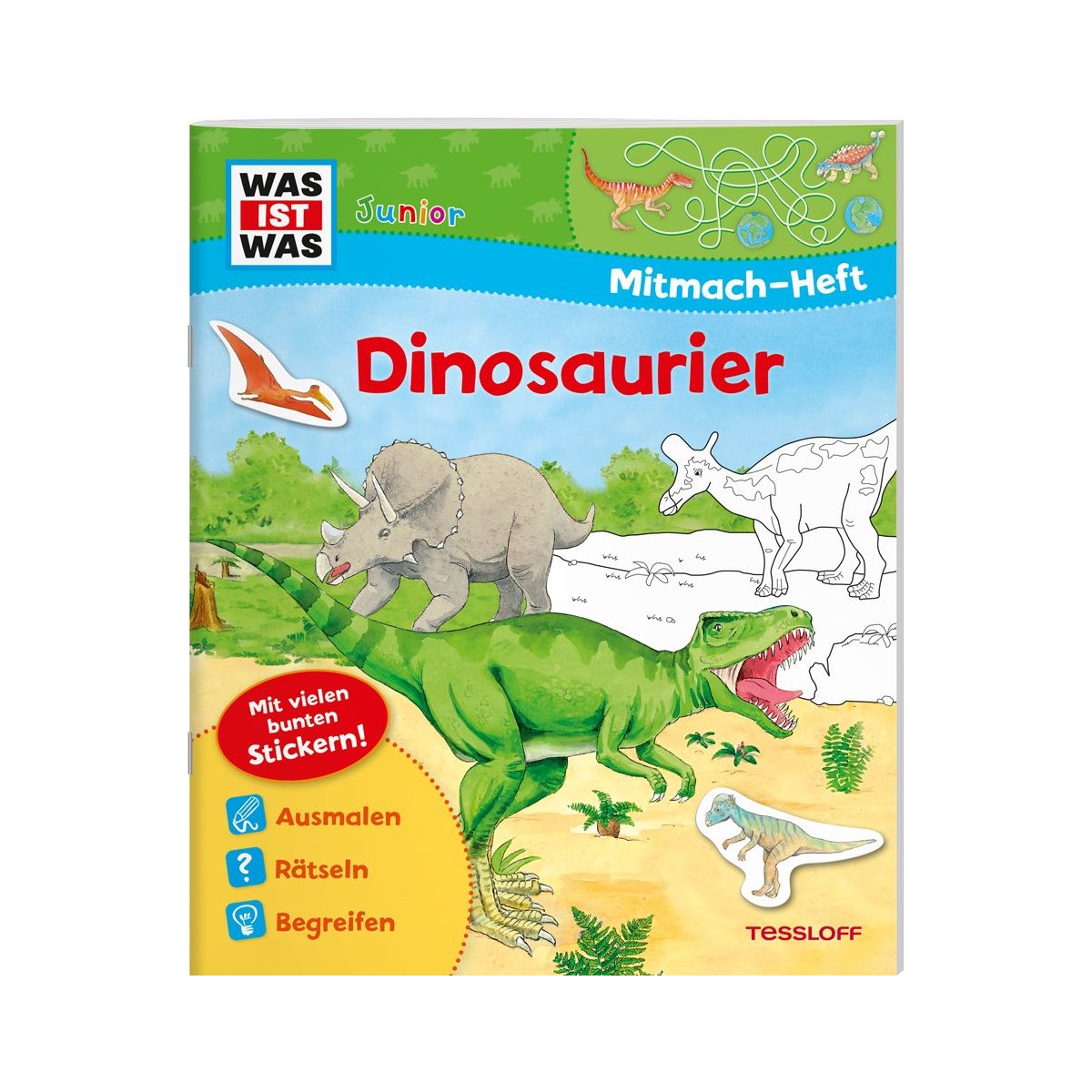 Tessloff - Was ist Was Junior - Mitmach-Heft Dinosaurier Neu