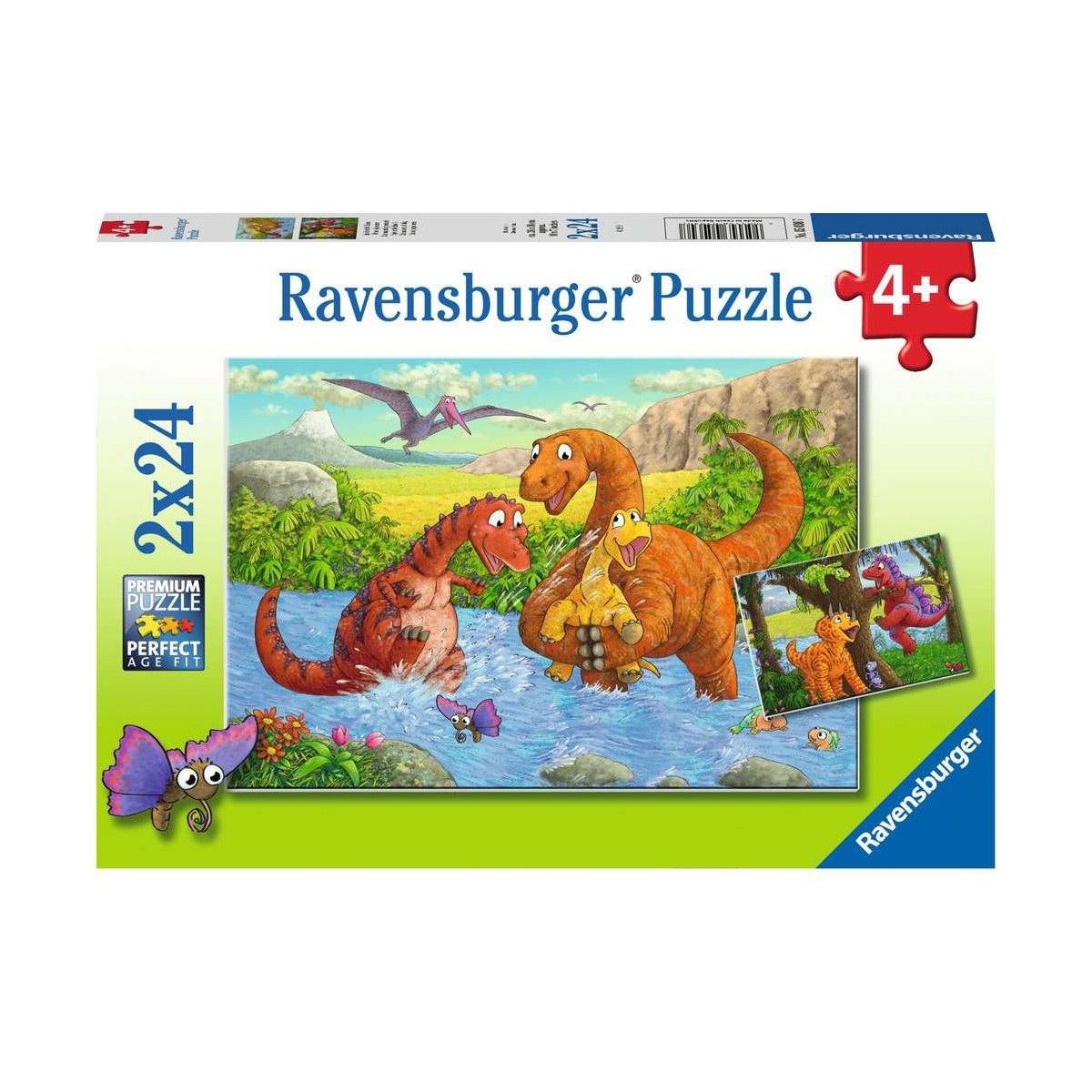 Ravensburger Spiel - Spielende Dinos, 2x24 Teile