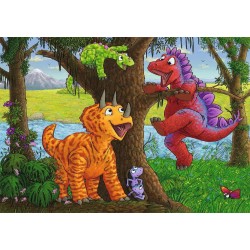 Ravensburger Spiel - Spielende Dinos, 2x24 Teile