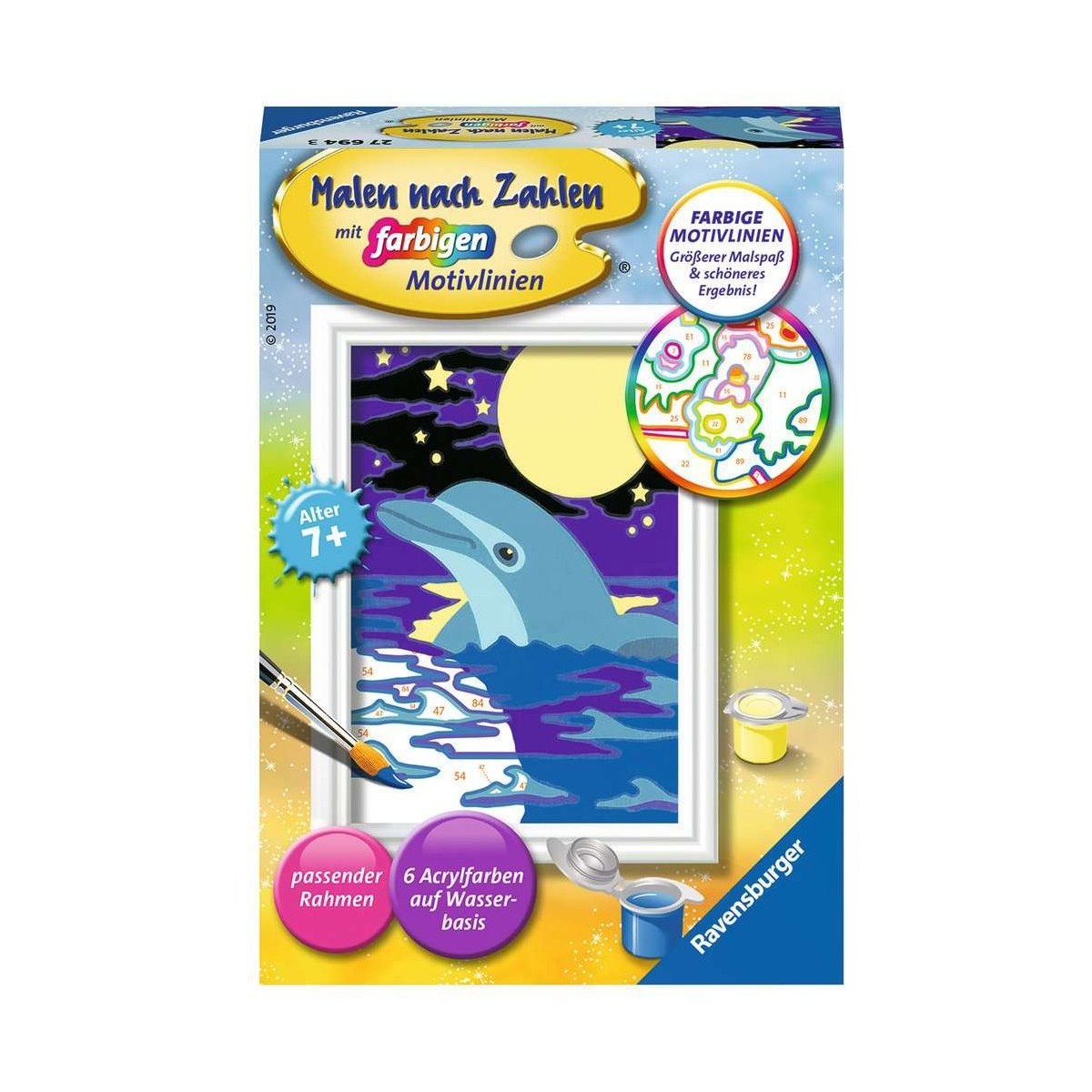 Ravensburger Spiel - Malen nach Zahlen - Kleiner Delfin