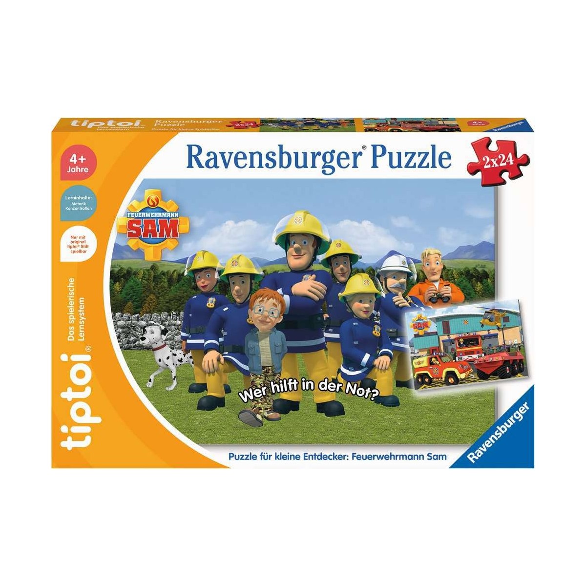 Ravensburger - tiptoi Puzzle für kleine Entdecker: Feuerwehrmann Sam