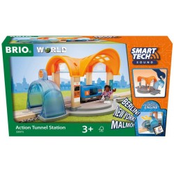 BRIO - Smart Tech Sound Bahnhof mit Action Tunnel