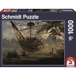 Schmidt Spiele - Puzzle - Schiff vor Anker, 1000 Teile