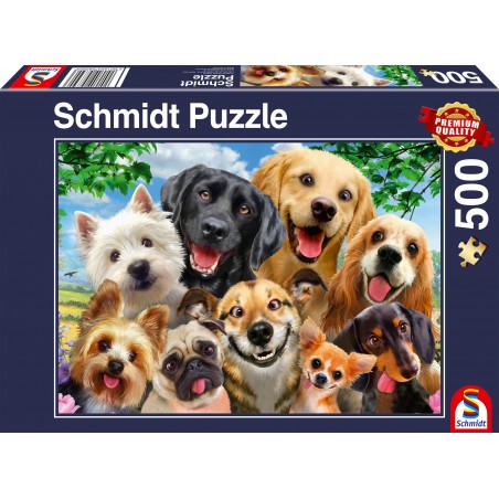 Schmidt Spiele - Puzzle - Hunde-Selfie, 500 Teile