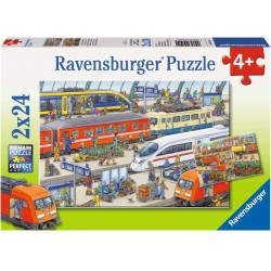 Ravensburger Spiel - Trubel am Bahnhof, 2x24 Teile