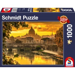 Schmidt Spiele - Puzzle - Goldenes Licht über Rom, 1000 Teile