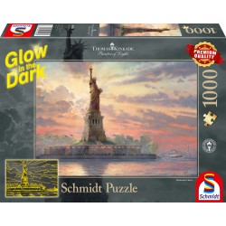 Schmidt Spiele - Puzzle - Freiheitsstatue in der Abenddämmerung, 1000 Teile