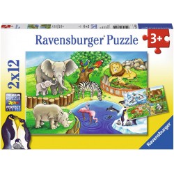 Ravensburger Spiel - Tiere im Zoo, 2x12 Teile