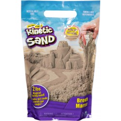 Spin Master - Kinetic Sand - Beutel mit magischem Indoor-Spielsand, naturbraun, 907 g