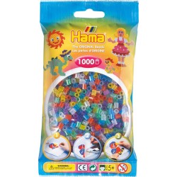 Hama - Bügelperlen im Beutel, ca 1000 Stck, Glittermix