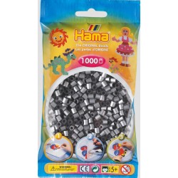 Hama - Beutel mit Perlen, 1000 Stück, Silber