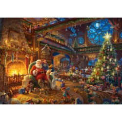 Schmidt Spiele - Puzzle - Der Weihnachtsmann und seine Wichtel, 1000 Teile