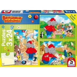 Schmidt Spiele - Benjamin Blümchen - Im Zoo, 3x24 Teile