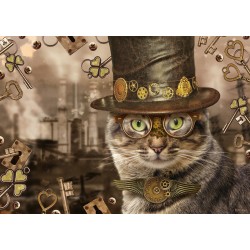 Schmidt Spiele - Puzzle - Steampunk Katze, 1000 Teile