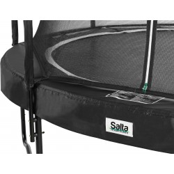 Salta - Premium Black Edition mit Sicherheitsnetz, rund 366cm, schwarz