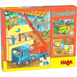 HABA® - Puzzle Auf der Baustelle, 20 Teile