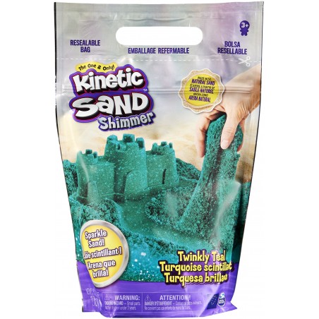 Spin Master - Kinetic Sand - Schimmersand, Petrol, 907 g