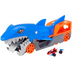 Mattel - Hot Wheels® Hungriger Hai-Transporter für bis zu 5 Spielzeugautos