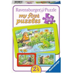 Ravensburger - Kleine Gartentiere, 3 x 6 Teile