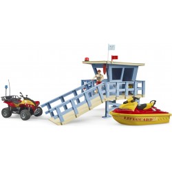 Bruder - bworld Life Guard Station mit Quad und Personal Water Craft