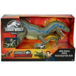 Mattel - Jurassic World Riesendino Velociraptor Blue