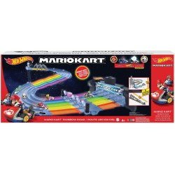 Mattel - Hot Wheels® - Mario Kart Regenbogen Rennstrecke, inkl. 2 Spielzeugautos