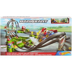 Mattel - Hot Wheels® Mario Kart Mario Rundkurs Trackset, Autorennbahn inkl. 2 Spielzeugautos