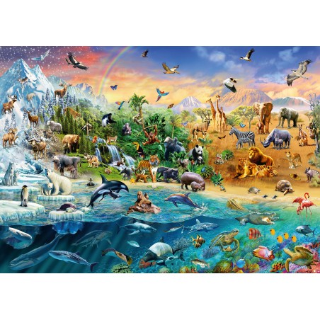 Schmidt Spiele - Puzzle - Die Welt der Tiere, Teile 1000