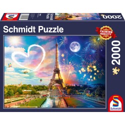 Schmidt Spiele - Puzzle - Paris, Tag und Nacht, 2000 Teile