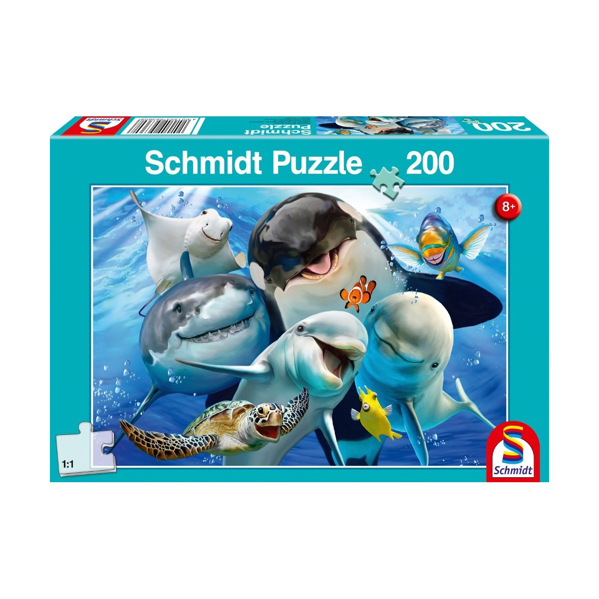 Schmidt Spiele - Puzzle - Unterwasser-Freunde, 200 Teile