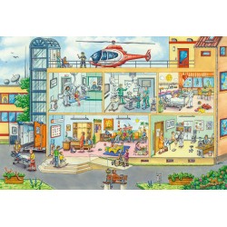 Schmidt Spiele - Im Kinderkrankenhaus, 40 Teile, mit Add-on Stethoskop