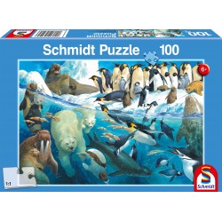 Schmidt Spiele - Puzzle - Tiere am Polarkreis, 100 Teile