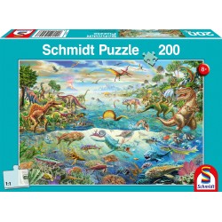 Schmidt Spiele - Puzzle - Entdecke die Dinosaurier, 200 Teile